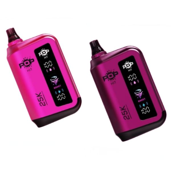 Pop Hits 25000 Puffs Vape - Currant Straw &amp; Straw Water (Pack of 2)