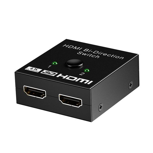 4K HDTV Switcher Splitter - 2-in-1 Input/Output Compatible with Laptops, PC