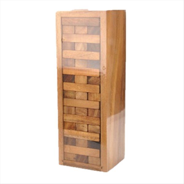 Wood Tumbling Tower Game - Perfect for Party Games, Outdoor Games for Adult