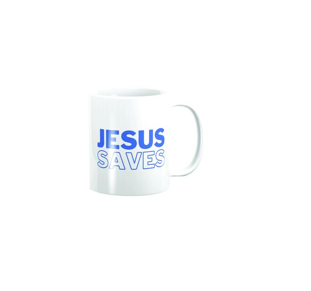 PepperSt Mug - Jesus Saves Blue