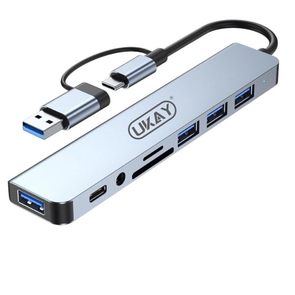 UKAY 8-in-1 Type-C USB Hub Adapter