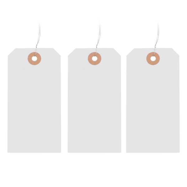 125 Pcs Hang Tags with Reinforced Eyelet and Wire