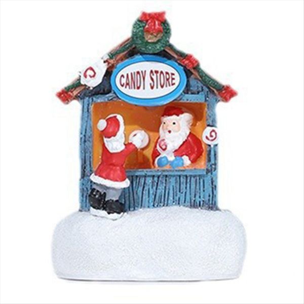Christmas Resin Small House Christmas Hotel Shopping Mall Counter Decoratio