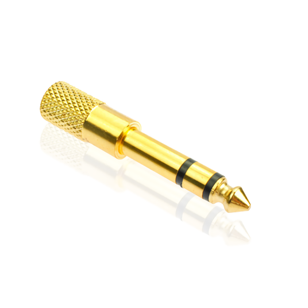 Pro Gamer 6.5mm Stereo MALE TO 3.5mm FEMALE AUDIO ADAPTER Gold Plated