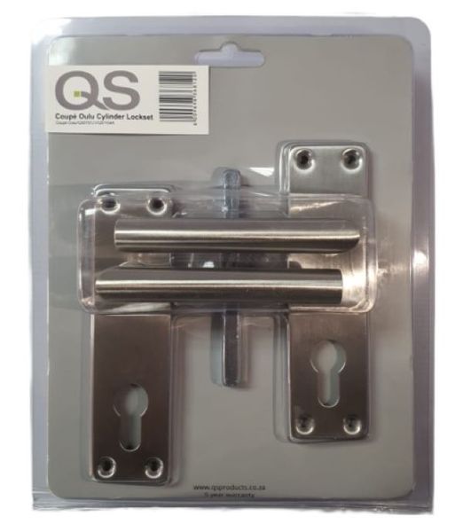 QS Coupe Oulu Cylinder Lockset - Stainless Steel