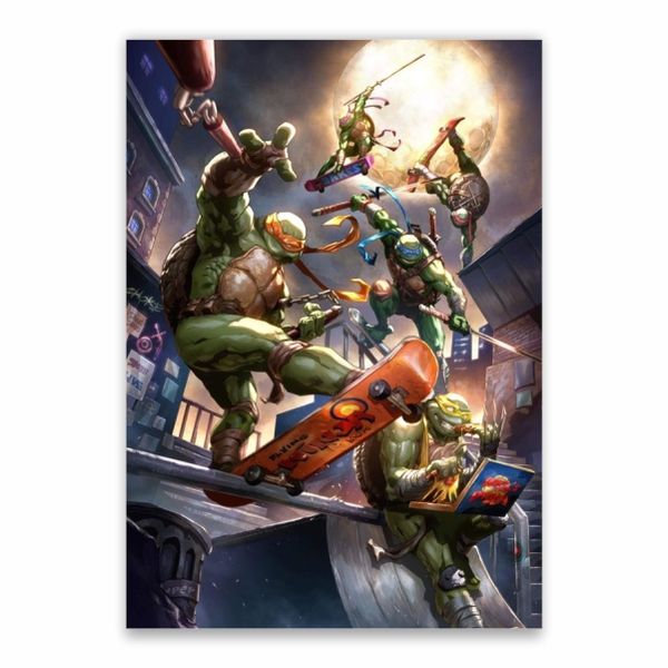 Teenage Mutant Ninja Turtles Skateboarding Poster - A1