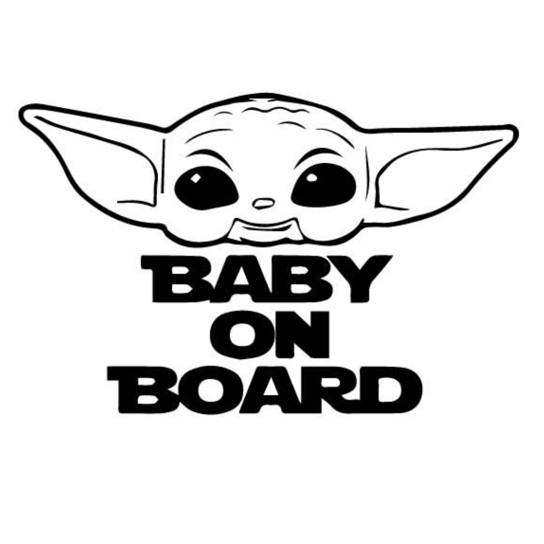 Baby on Board Sign Decal Sticker - Baby Yoda | Shop Today. Get it ...