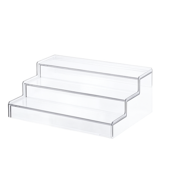 Transparent Cosmetic &amp; Spice Rack - 3-Tier, Space-Saving