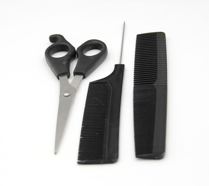 Hair Cutting Scissors Kit with 2 Combs for Men and Women