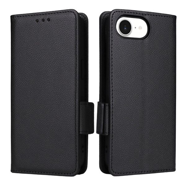 Side Buckle Lychee Patterned Leather Cover Compatible With Oppo Reno12 FS 5G