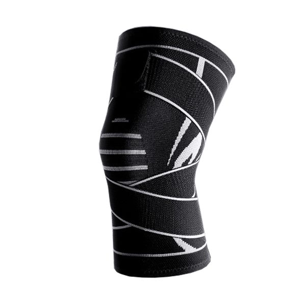 3D Weaving Breathable Knee Compression Sleeve Support (Size:XL) - Black