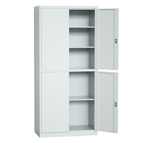 Steel 4 Door Filing Cabinet Storage Cupboard Wacith 3-Point Lock