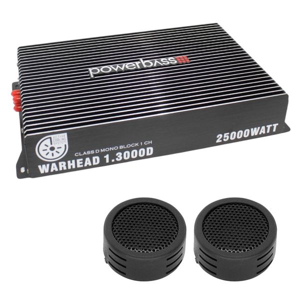 Powerbass - Warhead 1.3000D Monoblock Amplifier &amp; Evo Tweeters - 25000W