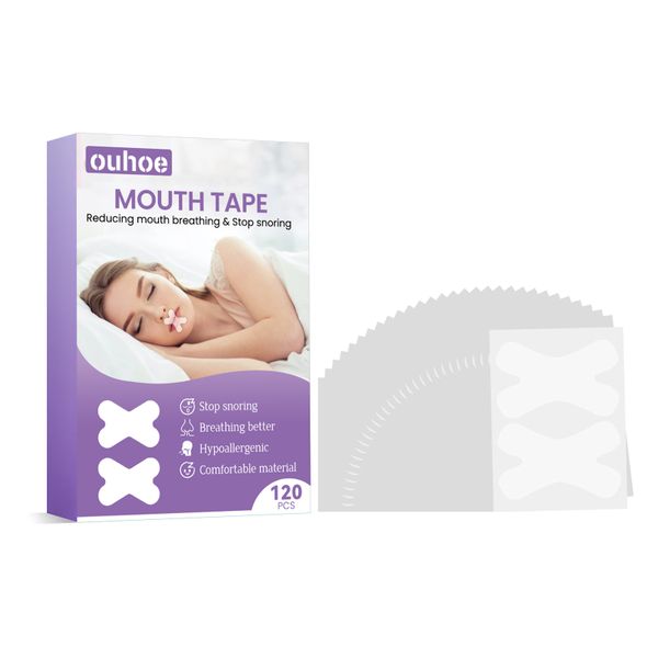 Anti-Snoring Sleep Tape - Promotes Nasal Breathing for Quiet Nights 120 Pieces