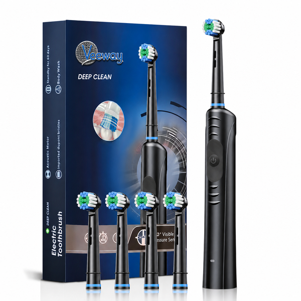 Veeway Advanced Rotary 360 Degree Toothbrush - 4 Heads