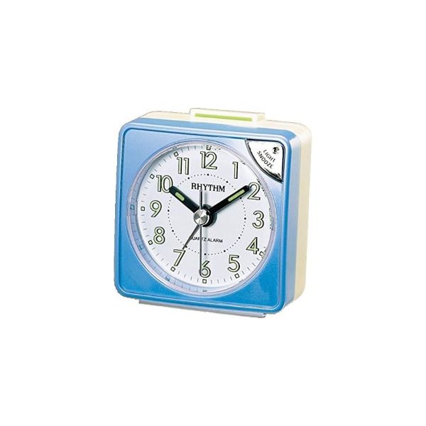 Rhythm CRE211NR03 Pearl Blue Travel Alarm Clock