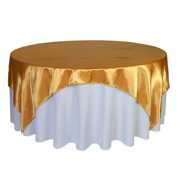 Gold Satin Table Overlay