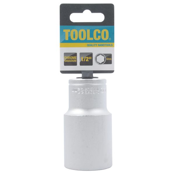 Toolco 1/2" Drive Tube Socket - 32mm x 76mm Long, Chrome Vanadium