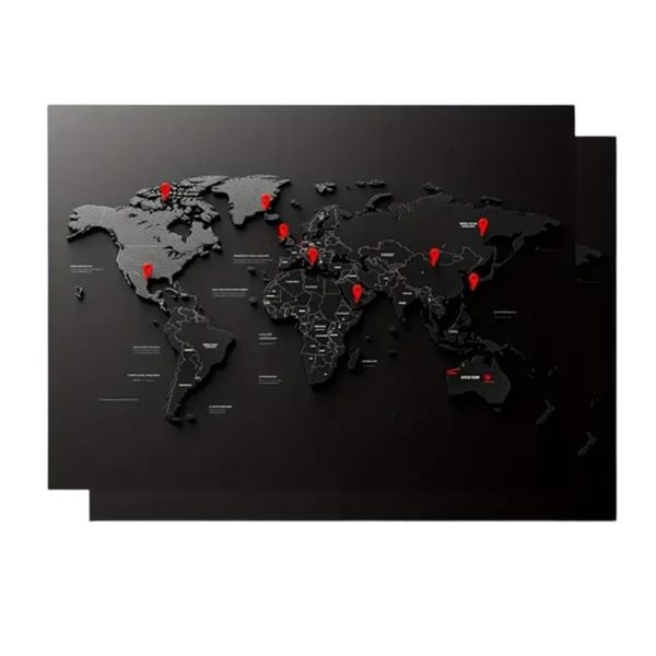 Beautiful Laptop Sticker Black World Map Laptop Skin 15 incs