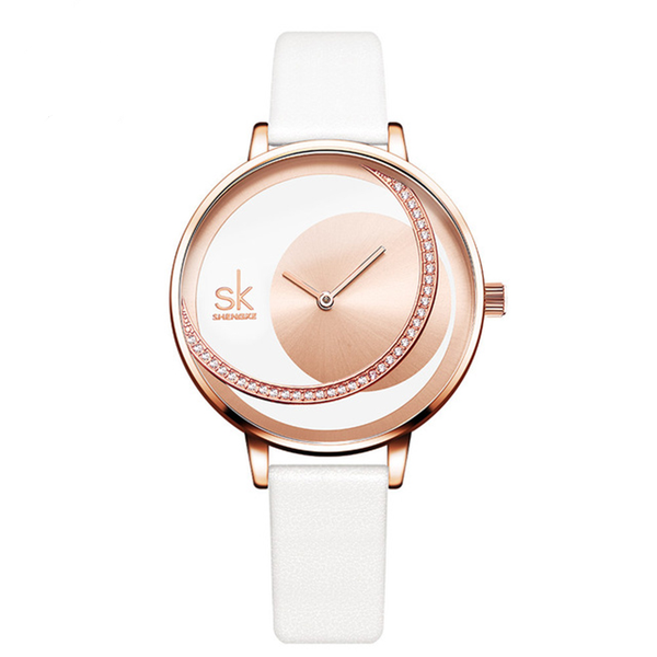 Shengke K0088 Womens Watch - White