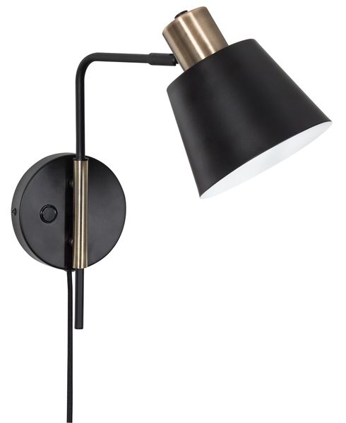 Cosy Bedroom Ambience with the WB374 Brass Black Wall Light