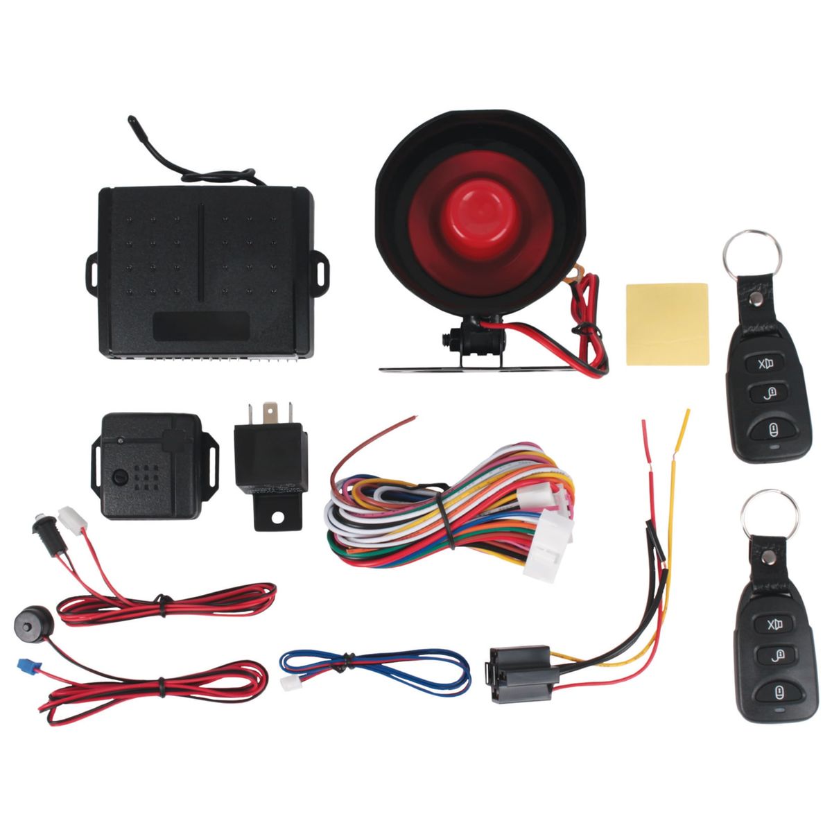Car Alarm System Set with Remotes - 12 Volt