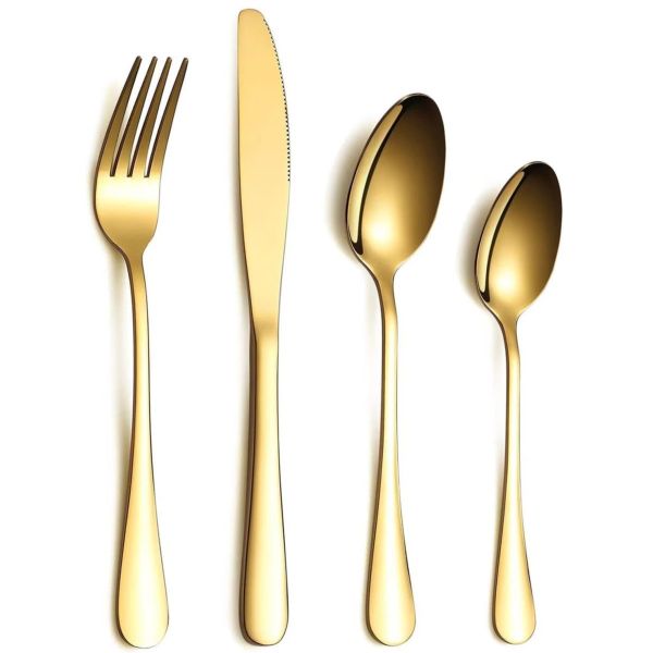 Gold Cutlery Set Of 48Pieces - 12Knives,12 Forks,12 Spoons ,12 Teaspoons