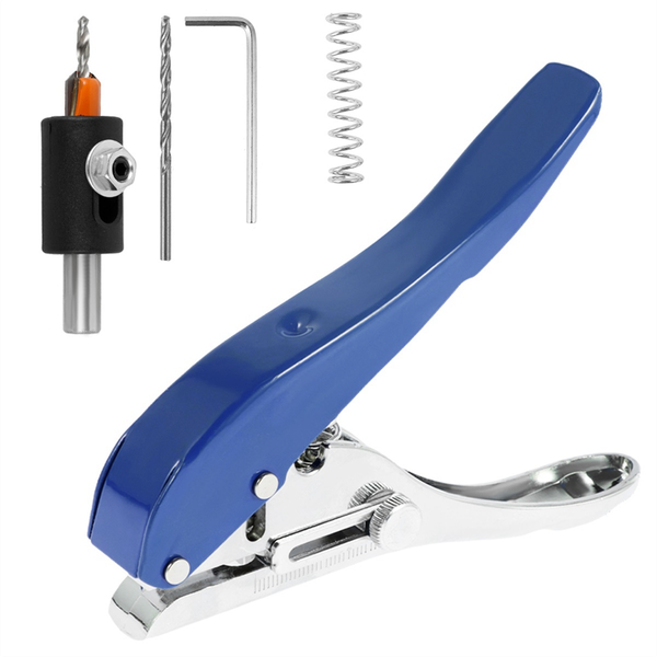 Manual Edge Band Puncher Plier 8mm Hole Card Punching Tool for Plastic Shee