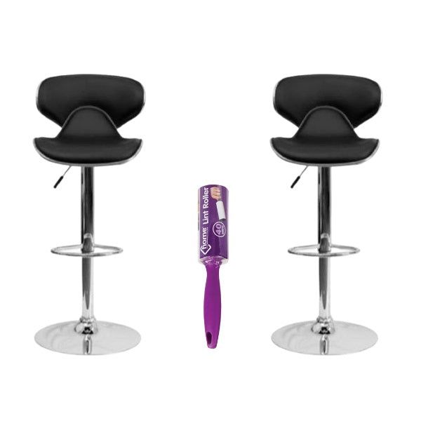 Set of 2 Modern Sports Barstools with Lint Roller