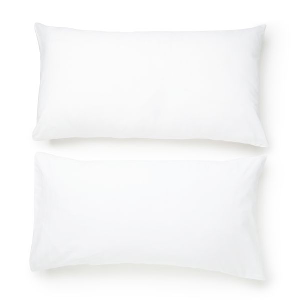 George &amp; Mason - 144TC Cotton 2 Pack Standard Pillowcases - White