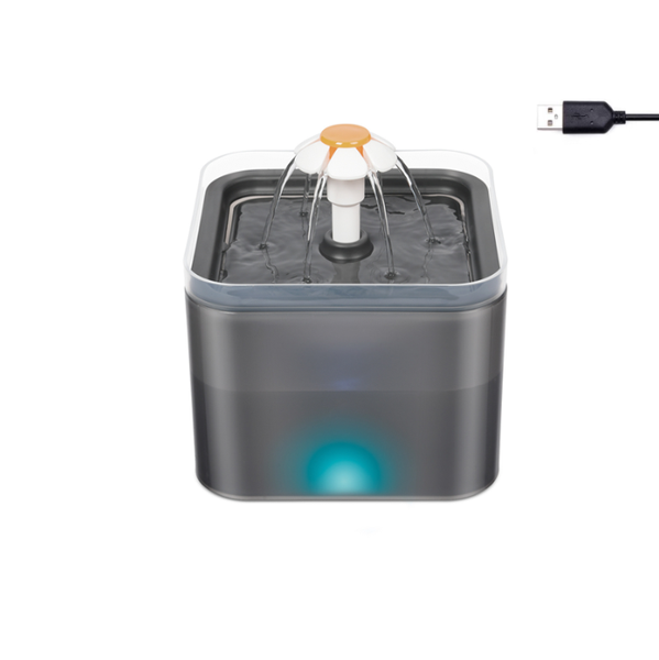 LED Intelligent Automatic Circulation Pet Water Dispenser 2L Gray