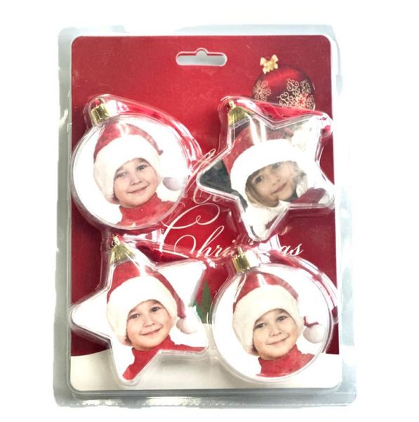 Photo Hanging Ball/Star 4pc 7-9cm