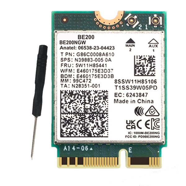 Wifi 7 Be200 Wifi Card+Screwdriver Bt 5 4 Network Adapter For Win10
