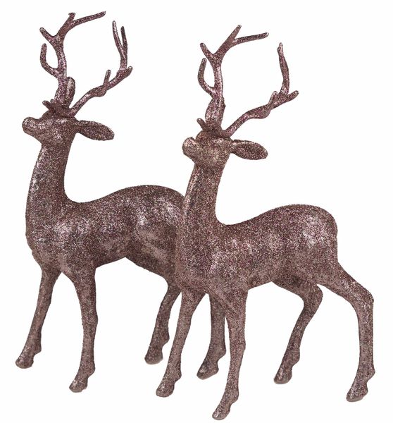 Set of Two Reindeers Decoration for Christmas