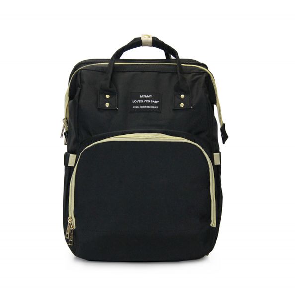 Nappy Bag-Black 2In1-Nuovo