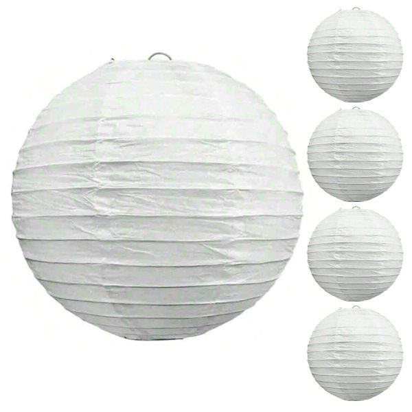30cm White Round Chinese Paper Lantern