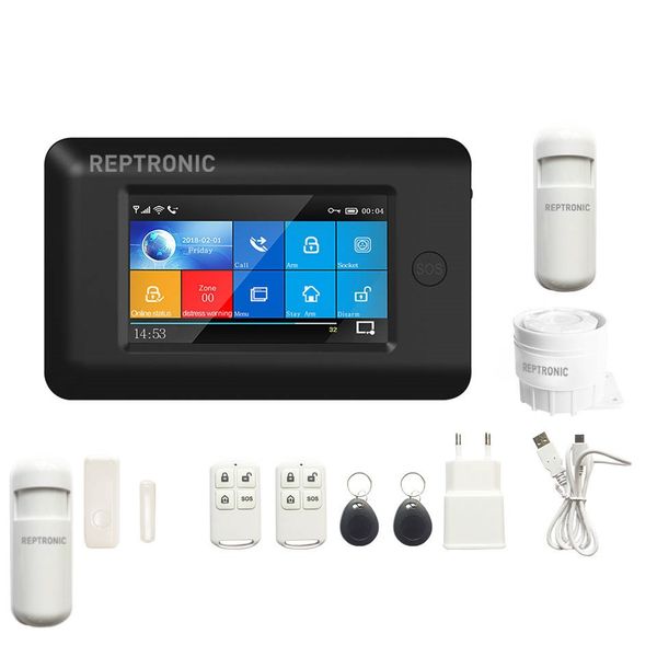 Reptronic DIY Wireless Security Alarm with Indoor PIR Sensors RTTA03-Black