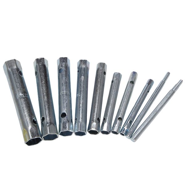 10Pcs 6-22Mm Metric Tubular Box Wrench For Automotive Plumb Repair