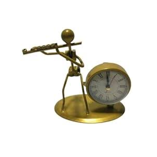 Mento Vintage Old Fashion Iron Art Musician Clock Figure Ornament