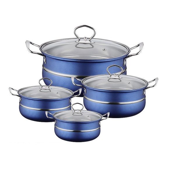Stainless Steel Cookware/Pot Set CDH-008(Blue)