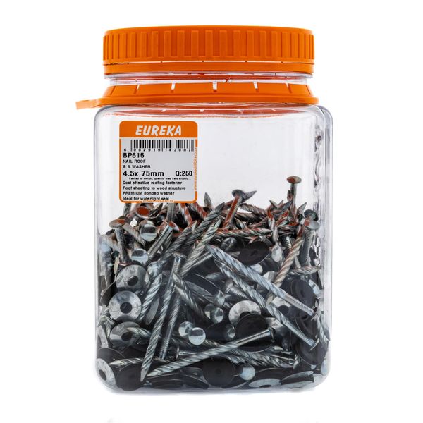 EUREKA Roof Nail &amp; Cap 5 x 75mm* Q:250 BP615