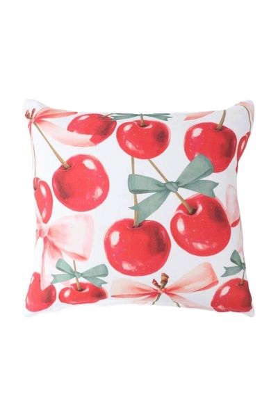 Christmas Printed Merry Cherry Scatter Cushion, 45x45cm