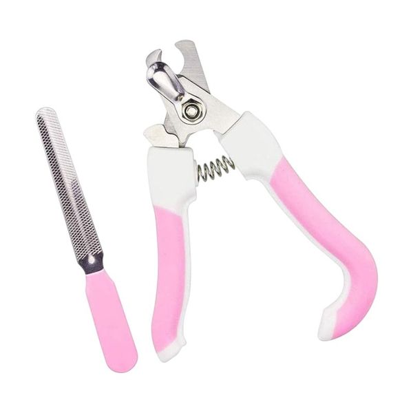 Large Professional Large Pet Nail Clipper &amp; File Set - Pink