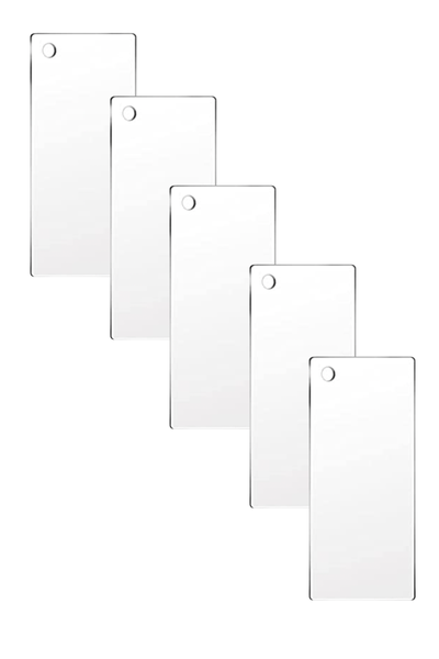 Love &amp; Sparkles Clear Acrylic blank keyring - Rectangle