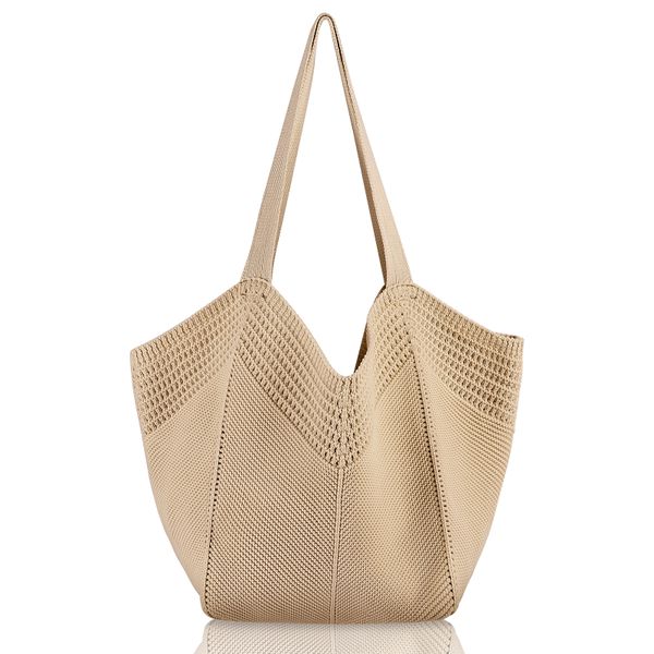 Large-Capacity Vintage Knitted Bag