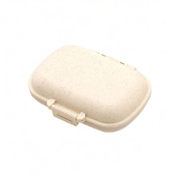 Portable 8-Grid Pill Organizer - Airtight Seal Medicine Box for Daily Use