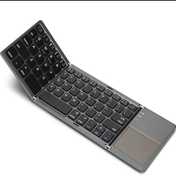Wireless Foldable Bluetooth Keyboard With Touchpad Mouse