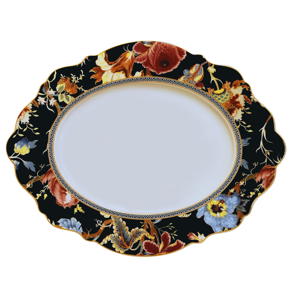 Jenna Clifford Midnight Bloom Oval Platter
