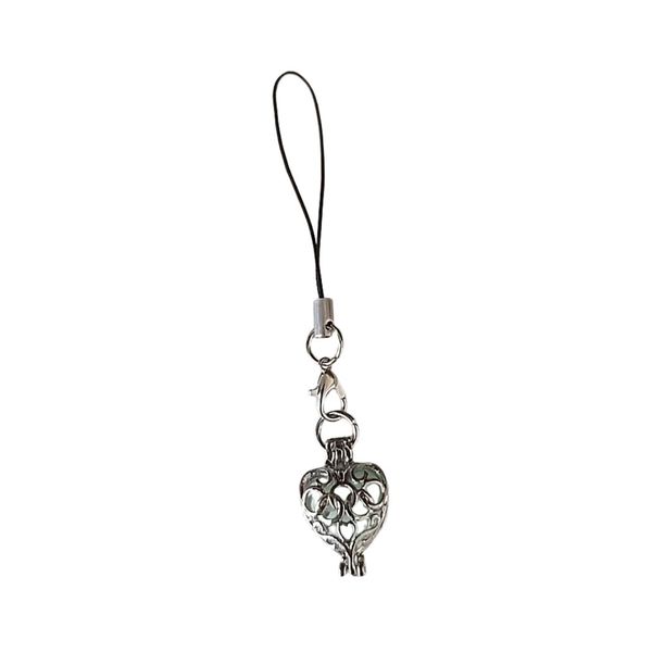 Luminous Green Heart-Shaped Phone Pendant
