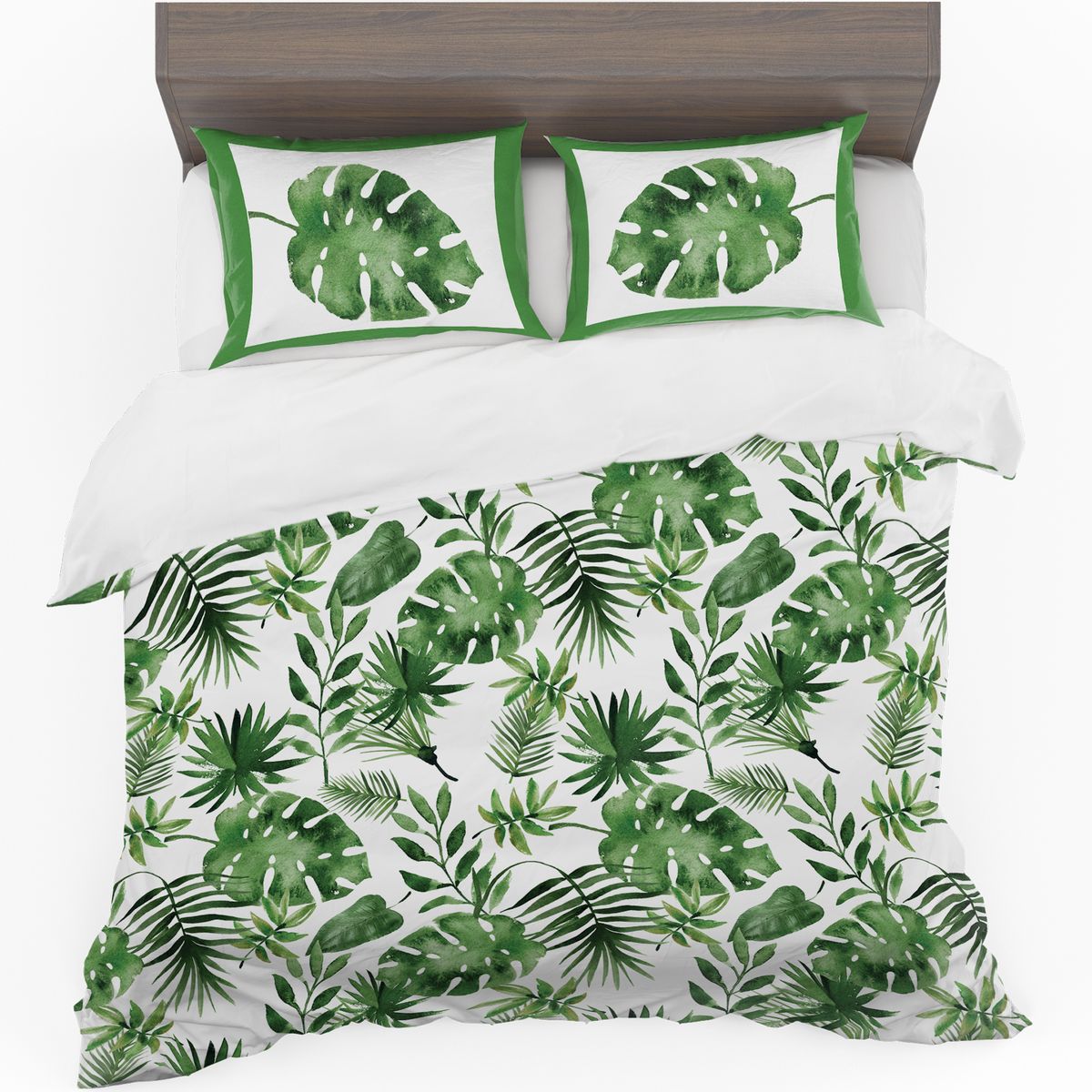 Watercolour Tropical Leaves Duvet Cover Set | Shop Today. Get it ...